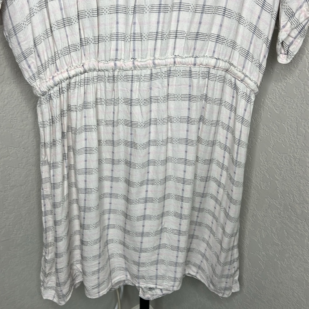 539 - Nostalgia from Nordstrom NWOT Off-White w Black/Pink Stripes Dress Size XL - Picture 8 of 9